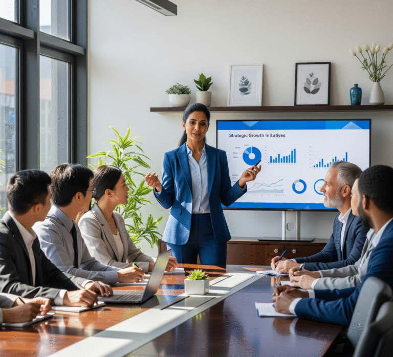 "Why women make great business leaders - confident female leader guiding her team"